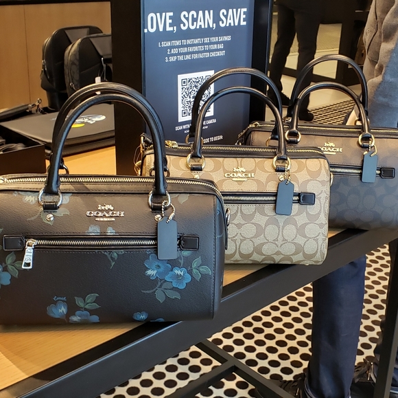 COACH CROSSGRAIN LEARHER ROWAN SATCHEL  MLTI/CLR - Picture 2 of 8